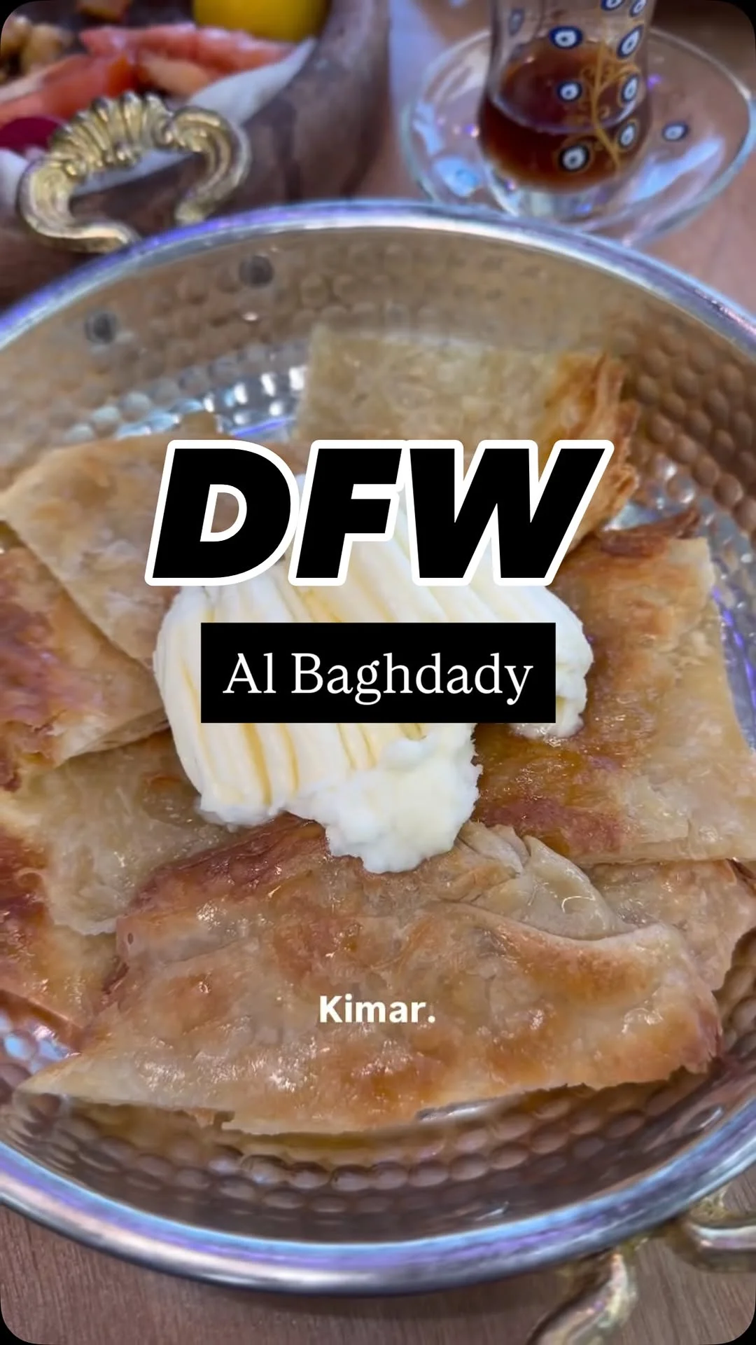 Traditional Iraqi breakfast at Al-Baghdady, serving DFW from Richardson, TX